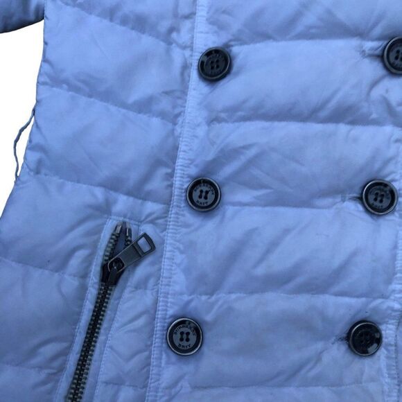 RARE Burberry Goose Down Jacket White Burberry Brit Puffer Coat Medium - Picture 15 of 15